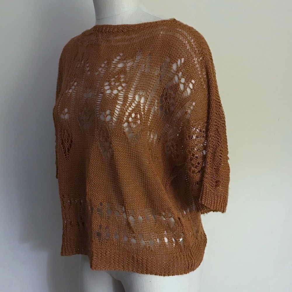 Anthropologie brand croquet knit top